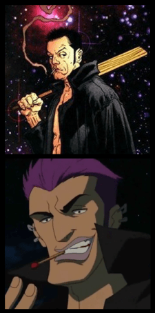 Manchester Black: Above, as he appears in the comics, and below as he will in the film.